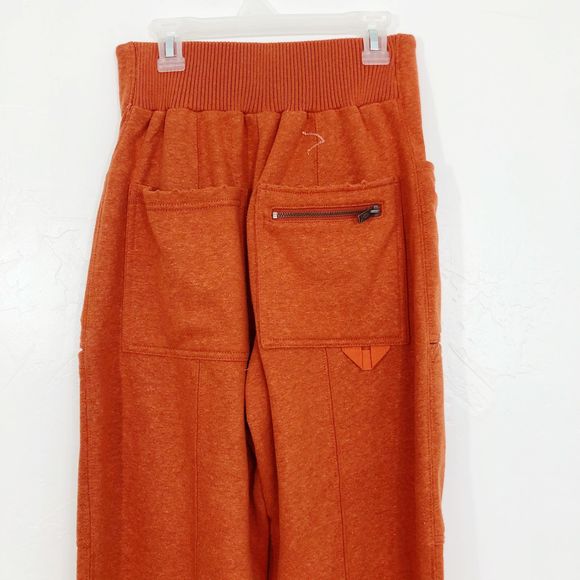 Free People Break Away High Rise Sweatpants Orange - Picture 8 of 10
